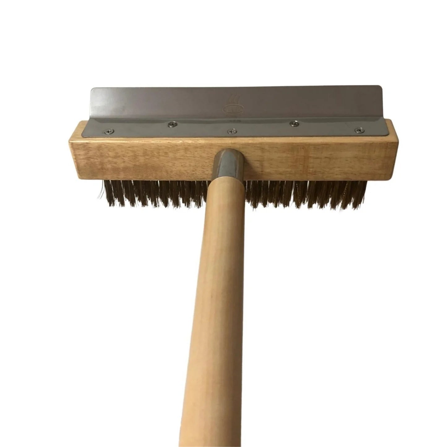 Wood Fired Oven Brush w/Wood Handle, Stainless Steel Scraper