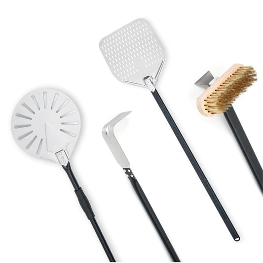 Pro Aluminum 4 Piece Wood-Fired Pizza Oven Utensil Kit
