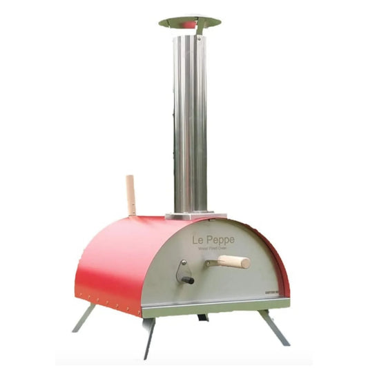 Le Peppe Portable Eco Wood-Fired Oven w/Deluxe Peel - Red & Black Options