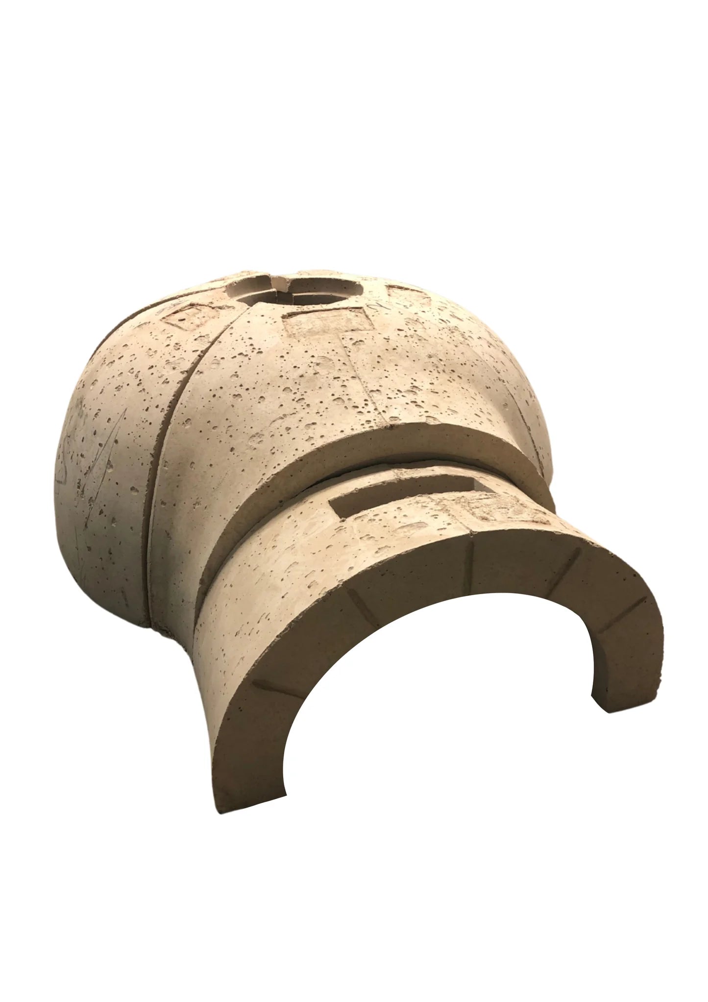 DIY Tuscany Wood Fired Oven Kit, Includes Stainless Steel Flue & Black Door 71Dx60Wx32H