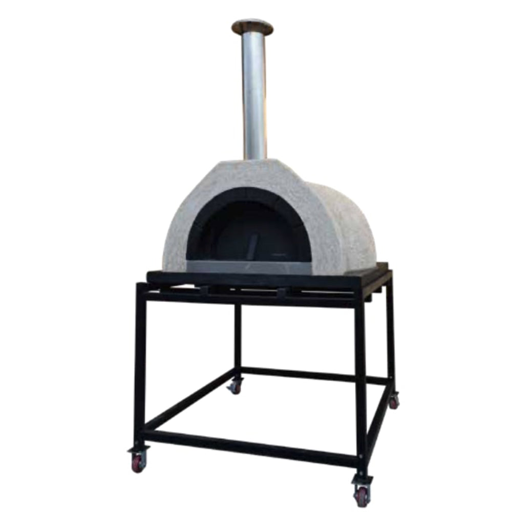 DIY Tuscany Wood Fired Oven Kit, Includes Stainless Steel Flue & Black Door 55Dx52Wx31H