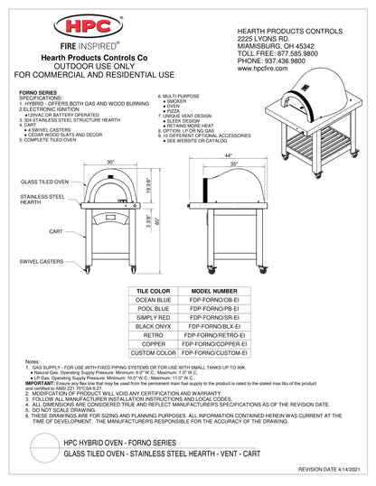 Forno Series - Forno De Pizza - Woodfired, Natural Gas, Liquid Propane